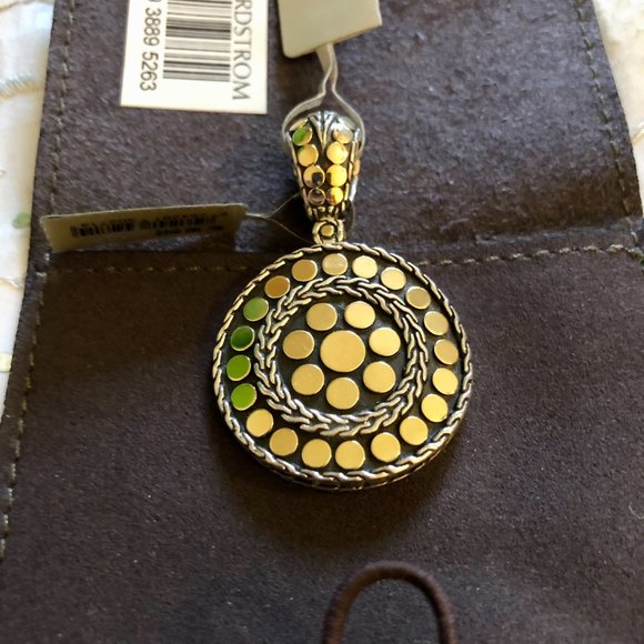 Sterling Silver 18K Gold Dot Enhancer Pendant